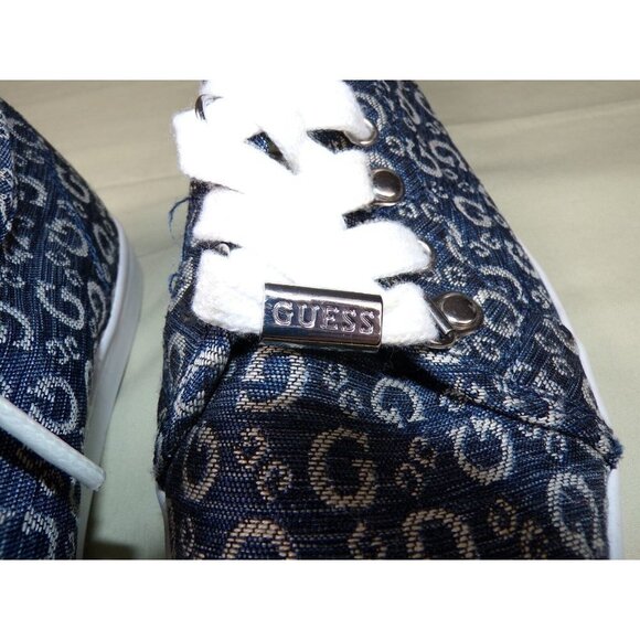 Guess Los Angeles Blue Logo Pattern Low-Top Casual Shoe Sneaker 9.5 #452 - Picture 8 of 10